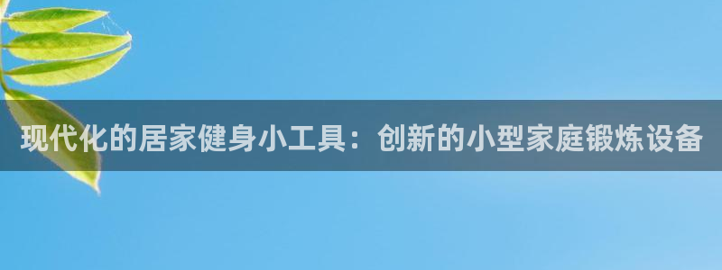 tpay钱包官网：现代化的居家健身小工具：创新的小型家庭锻炼